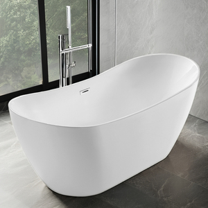 <span class=keywords><strong>Baignoire</strong></span> autoportante de conception moderne blanche universelle pour hôtel, <span class=keywords><strong>baignoire</strong></span> en acrylique ovale pour salle de bain - Product Image 2