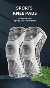 Meilleure vente Compression quotidienne professionnelle respirante genouillère avec coussinet en silicone pour soulager la douleur hommes femmes - Product Image 5