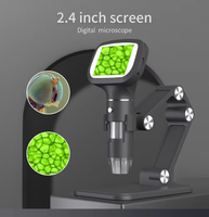 2.0MP Portable Digital Microscope 1600X Electron Microscope with 2.4inch Screen LED Light