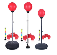 Équipement de fitness à domicile réglable en hauteur, ensemble d'entraînement de boxe comprenant une balle de frappe réflexe rebondissante
