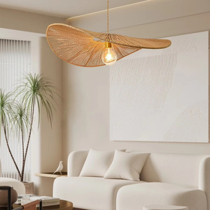 <span class=keywords><strong>Suspension</strong></span> à LED en rotin tissé de style japonais pour salon, salle à manger, chambre à coucher, loft, unique et créatif - Product Image 4