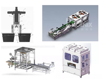 Ligne automatique de machine d'emballage de sachets et de cartons de sachets de biscuits de robot Delta