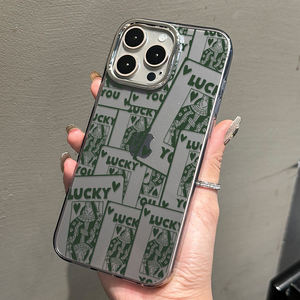 เคสโทรศัพท์แบบใสแวววาวสำหรับเล่นการ์ดที่โชคดีสำหรับ iPhone 17 16 15 14 13 12 PRO MAX กรอบ TPU เนื้อนิ่มกันกระแทกพร้อมเลนส์ป้องกัน - Product Image 4