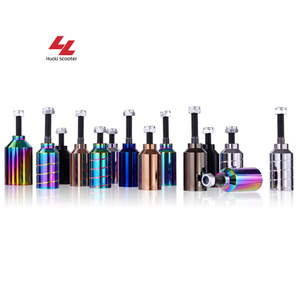 Aluscota Scooter Pegs – 2 pezzi Pro Stunt Scooter Pegs Rainbow Schward con asse 12,9 gradini e dado di fissaggio | Alluminio PRO Roller PEG | 5050s Grinds (nero