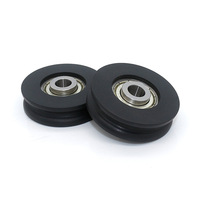 Vente en gros d'usine d'équipements d'entraînement musculaire en acier, accessoires, poulies de 50 mm, roues en nylon en forme de U, rouleaux en plastique pour cordes