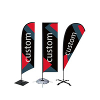 Drapeaux de plage volants d'extérieur pour événements, drapeaux en forme de larme, drapeaux plumeux, bannières pour la promotion