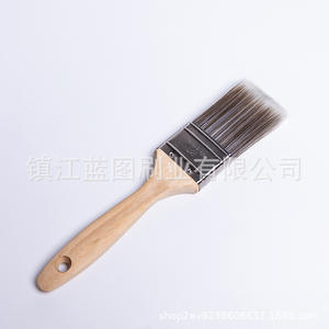 Brocha Plana para Pintar de 50 mm con Cerdas de Fibra Química, Mango de Madera, Grado Industrial, Color Gris Plateado - Product Image 5