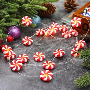 クリスマスキャンディーストリングライトガーランドキャンディーペパーミントクリスマスツリーオーナメント暖炉リース家の装飾用品
