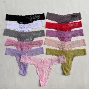 Mutandine in pizzo Sexy da donna con motivo solido a vita bassa Biancheria intima in Nylon lavorata a maglia tinta unita per adulti per periodi - Product Image 1