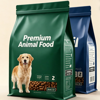 Sacs à fermeture éclair à fond carré personnalisés, emballage haut de gamme pour aliments pour animaux de compagnie, chiens, chats, gelée, sécurité, hermétique, fond plat