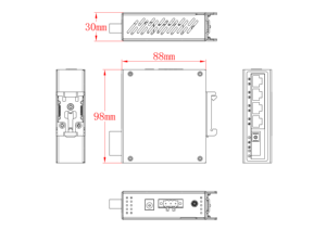 10/M ، <span class=keywords><strong>4</strong></span> منافذ مفتاح إيثرنت صناعي سريع مع منفذ وصلة الإرسال SFP - Product Image 6