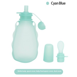 BPA Free <b>Silicone</b> Milk Storage Pouch Cartoon Print 150ml Portable Handle Ideal for Manual <b>Breast</b> Pumping and Frozen Storage - Product Image 3