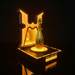 Présentoir à vin lumineux avec éclairage LED pour spiritueux et champagne, éclairage décoratif moderne, pré-assemblé - Product Image 4