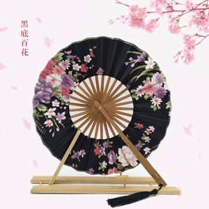 Éventail pliant rond de style japonais pour femme, cadeau, éventail portable pour femme, éventail pliant pour rave, vente en gros - Product Image 2