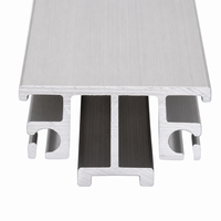 DeXin 6063 T5 80x40 Série 6000 Profilé en aluminium pour mur rideau, service de découpe d'extrusion pour façade vitrée de bâtiment