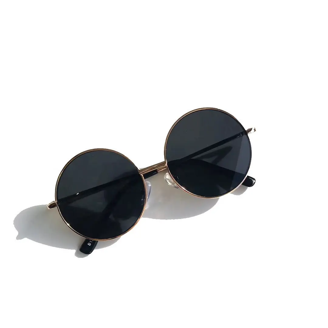 Feirong Kinder Sonnenbrille Großhandel neue Retro runden Rahmen 2-8 Jahre alte Baby brille britischen Stil Metall Sonnenschutz Spiegel