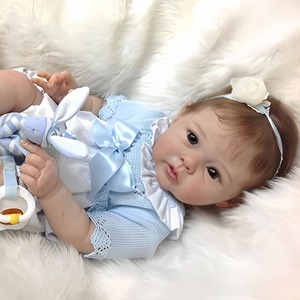Muñeca Bebé Reborn <span class=keywords><strong>Realista</strong></span> de 19 Pulgadas con Cabello Enraizado, Tono de Piel Premium, Pintada a Mano, Juguete de Recién Nacido <span class=keywords><strong>Realista</strong></span> para Niños, Regalo - Product Image 2