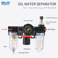 Unidad de Regulador de Aire Neumático Triplex FRL AC2000, Filtro Separador de Agua y Aceite, Regulador de Filtro, Lubricador para Fuente de Aire