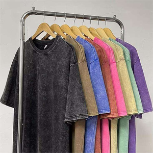 Camiseta Oversize para Hombre con Logotipo Personalizado Vantage 2026, Camiseta de Verano al por Mayor, 100% Algodón, Lavado Ácido - Product Image 1