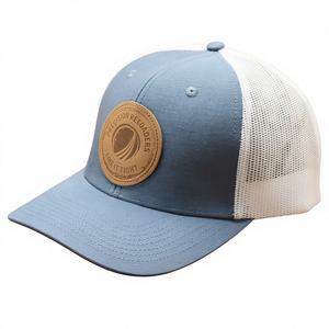 Casquette de baseball en maille Trucker Richardson 112 avec patch en cuir, logo personnalisé <span class=keywords><strong>yupoong</strong></span>, 6 panneaux, olive Russel - Product Image 4