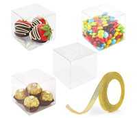 Boîtes Cadeaux Transparentes en PET Recyclé pour Macarons, Cupcakes, Chocolats, Bonbons, Savons, Sandwiches, Sucre – Personnalisables, à l'Unité