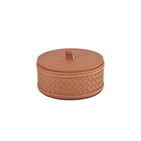 Caja Redonda Pequeña, Organizador de Escritorio, Bandeja Decorativa, Organizador de Maquillaje para el Hogar, para Joyas, Cosméticos, Relojes, Llaves, Teléfonos Celulares