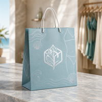Sacs en papier kraft personnalisés avec logo, directement de l'usine, sacs d'emballage pour vêtements, sacs de shopping, style coquille classique de luxe