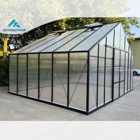 Serre de jardin en polyéthylène avec cadre en aluminium, kit de serres en verre pour jardin, serre tunnel robuste pour fleurs