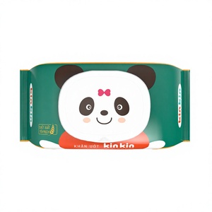 Lingettes humides pour bébé KinKin OEM personnalisées en non-tissé, 30 pièces, en tissu de rayonne, stérilisées individuellement, sûres pour la peau, en provenance du Vietnam - Product Image 1
