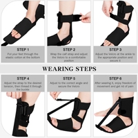 Ceinture extensible pour chute de pied améliorée Attelle de nuit réglable unisexe Attelle de cheville fixe Support de pied