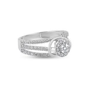 Blossom Bliss Anillo de diamantes de plata Joyería original inspirada en flores con certificado IGI Estilo clásico para bodas y fiestas - Product Image 2