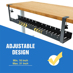 Bandeja Organizadora de Cables Extensible para Debajo del Escritorio, Ajustable y Retráctil, Soporte para Cables de Red, Organizador de Cables de Escritorio - Product Image 4