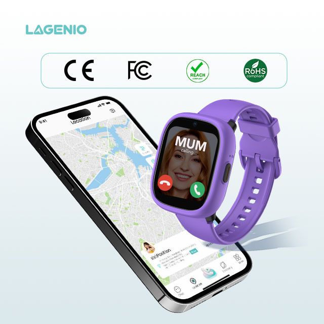 LAGENIO K3 Kids Smart Watch 1.7 Inch Tracking Wrist Waterproof Cartoon SOS Call LBS IP68 Call GPS Sim Card Children Smart Watch