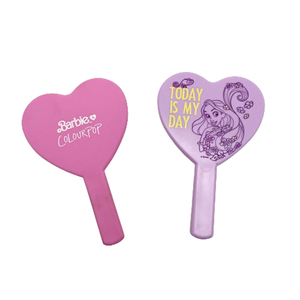 Specchio compatto tascabile tenuto in mano cosmetico cosmetico portatile a forma di cuore di bellezza sveglia - Product Image 5