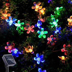 โคมไฟ LED พลังงานแสงอาทิตย์ ไฟประดับดอกไม้บาน IP65 พลาสติกกันน้ำ สำหรับสวนกลางแจ้ง - Product Image 2