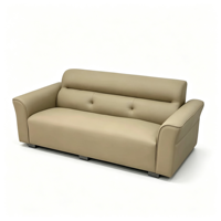 Canapé convertible moderne en cuir à base de ressorts en bois massif, résistant aux griffures de chat, carré, réglable, 1 à 4 places, imperméable et extensible pour appartement