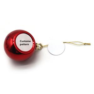 Adornos Navideños Personalizados con Transferencia de Calor, Juego de Bolas Decorativas de PVC Plástico - Product Image 1