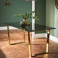Pieds de table luxe robuste cadre moderne banc de bureau carré meubles de bureau café salle à manger en acier inoxydable métal or pieds de table