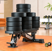 Banc de musculation multifonctionnel pliable et réglable à 10 positions inclinables/plans pour entraînements avec haltères et barres