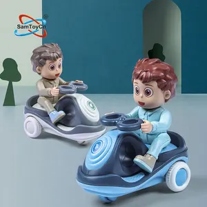 Samtoy Children 12PCS漫画ツイストスイングおもちゃの車プラスチックプルバックフリクションミニカー子供用おもちゃ
