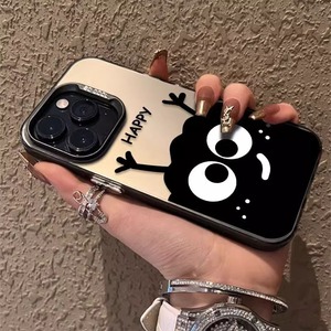 <span class=keywords><strong>Pop</strong></span> personalidad Bola de carbón negro monstruo de ojos grandes cara sonriente funda de teléfono para <span class=keywords><strong>iPhone</strong></span> 16 15 14 Plus 13 12 <span class=keywords><strong>11</strong></span> <span class=keywords><strong>Pro</strong></span> Max - Product Image 3