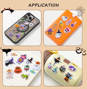 Nuevas llegadas 3D pegatinas de <span class=keywords><strong>calabaza</strong></span> hinchadas pegatinas decorativas de dibujos animados para niños para diarios de vacaciones pegatinas de Halloween - Product Image 6