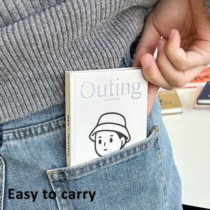 Mini A7 Pocket Notebooks Thermal Binding Small Business Planner Student Blank Journal Hard Cover Notebook School Supplies - Product Image 4
