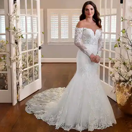 Shop Our Selection of Long Train Backless Mermaid Wedding Dresses