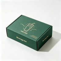 Boîte d'expédition de boissons en promotion avec logo personnalisé, pour bouteilles de boissons, sodas, bières, canettes, emballage cadeau, boîte de boissons à l'encre de soja