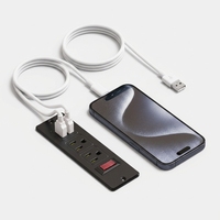 Multiprise de bureau encastrable ETL US 125V avec 4 prises CA 12A, double ports USB et interrupteur pour la maison, les bureaux et les tables de travail