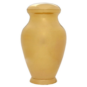 Handmade Plain Customized Brass Cremation Urn with High Polished Lacquered Finishing Hand carved Brass Urns - Product Image 1