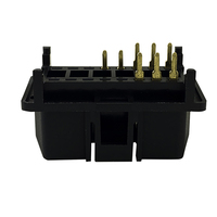 Lecteur de code d'usine de connecteur de prise OBD2 OBDII OBD 12V 24V noir personnalisé