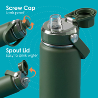 Couvercle anti-fuite pour gobelet, couvercle de remplacement anti-déversement pour tasses isothermes en acier inoxydable, bouteilles d'eau, Space Cup