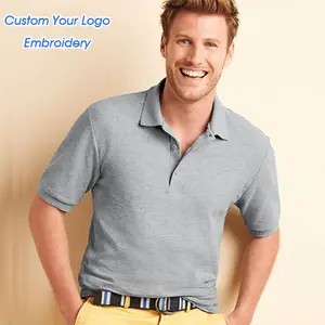 Custom Borduren Plain Katoen Plus Size Mannen Golf Polo T-shirts Afdrukken Logo Blanco T-shirts